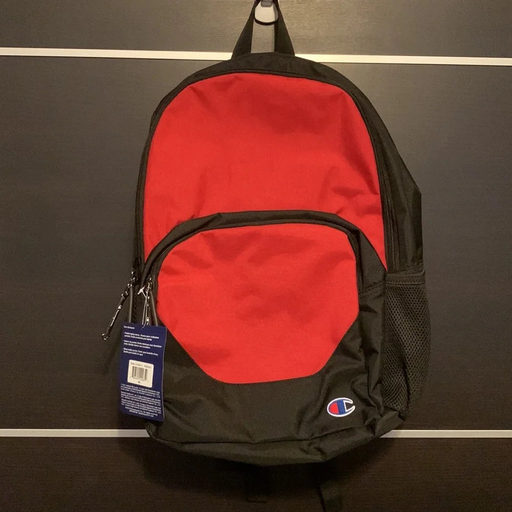 Champion Core Unisex Red and Black Backpack